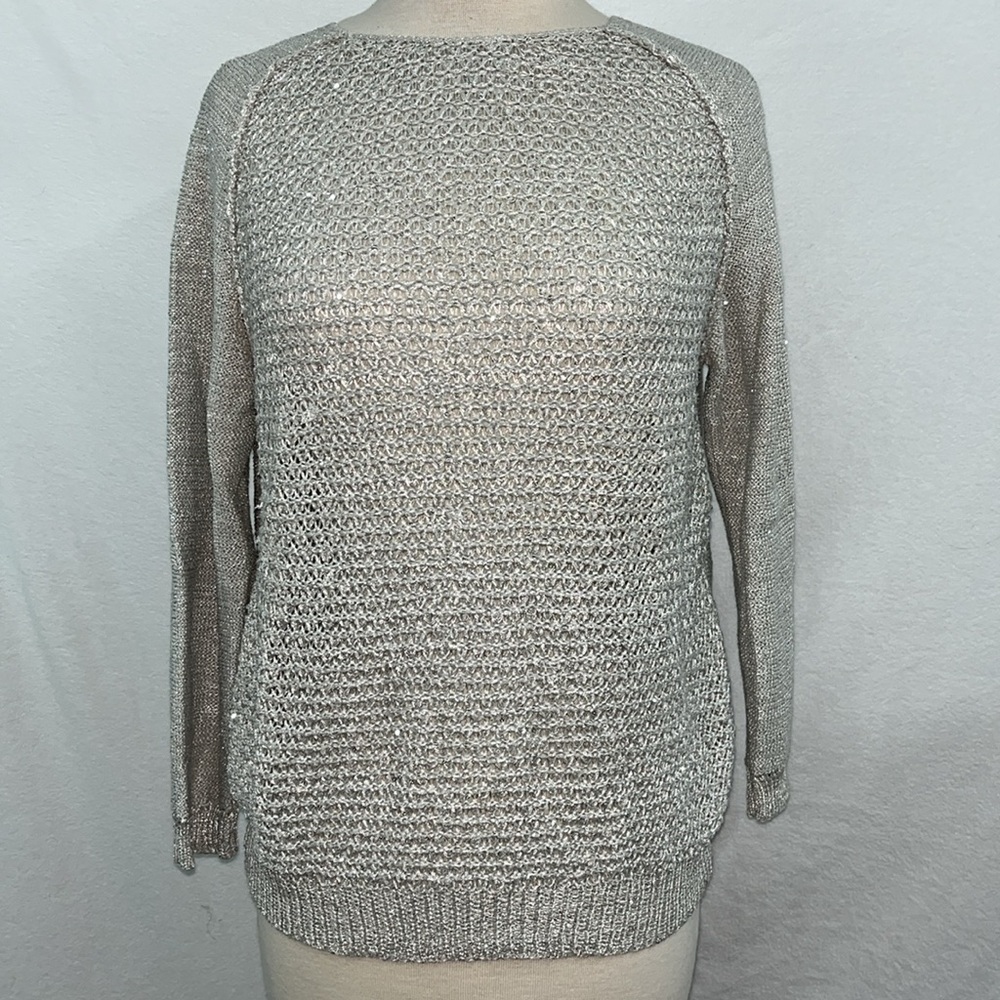 Avalin Women's Sparkly Silver Sweater